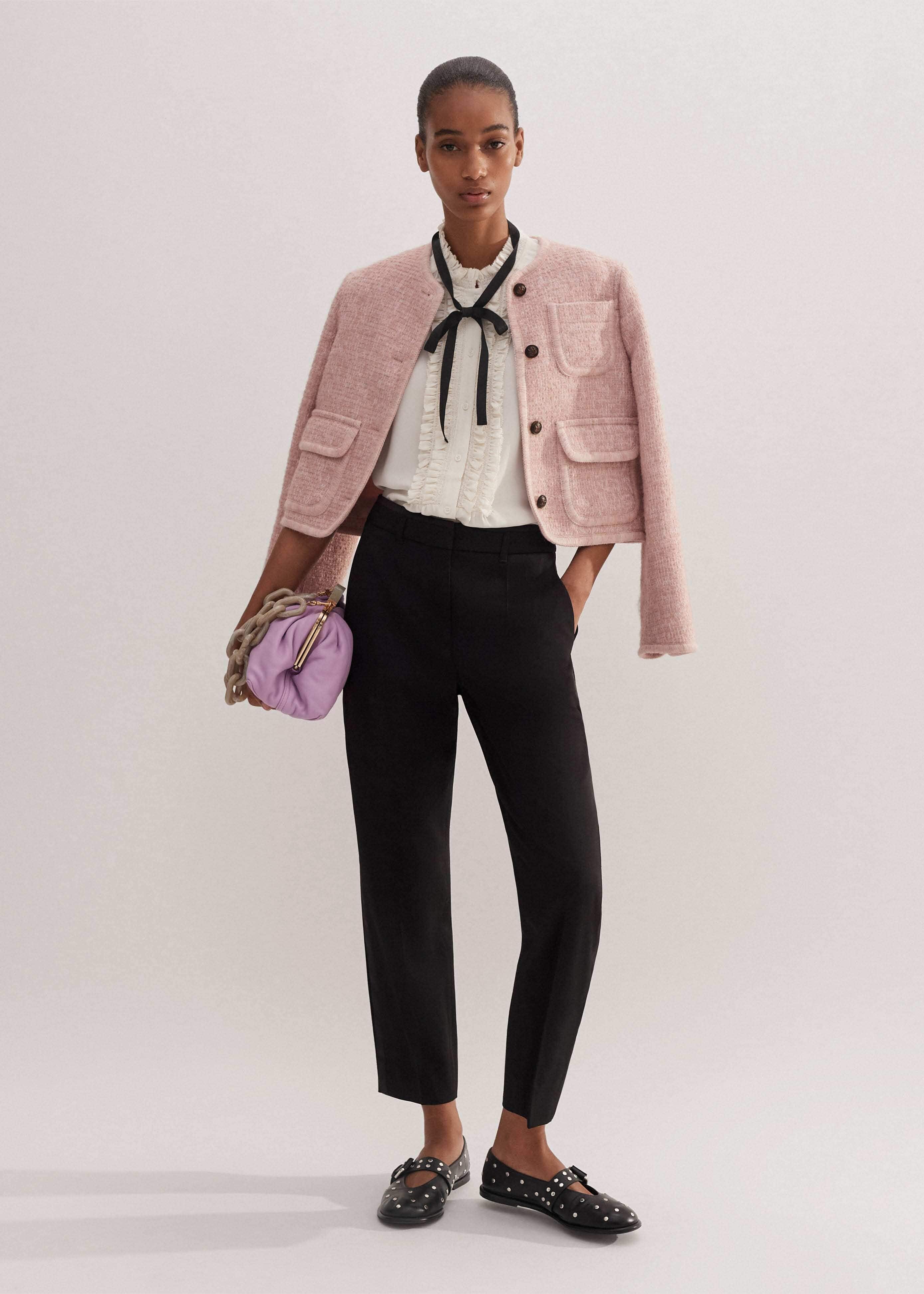 Black Slim Crop Forever Tux Pant | Woven Pants