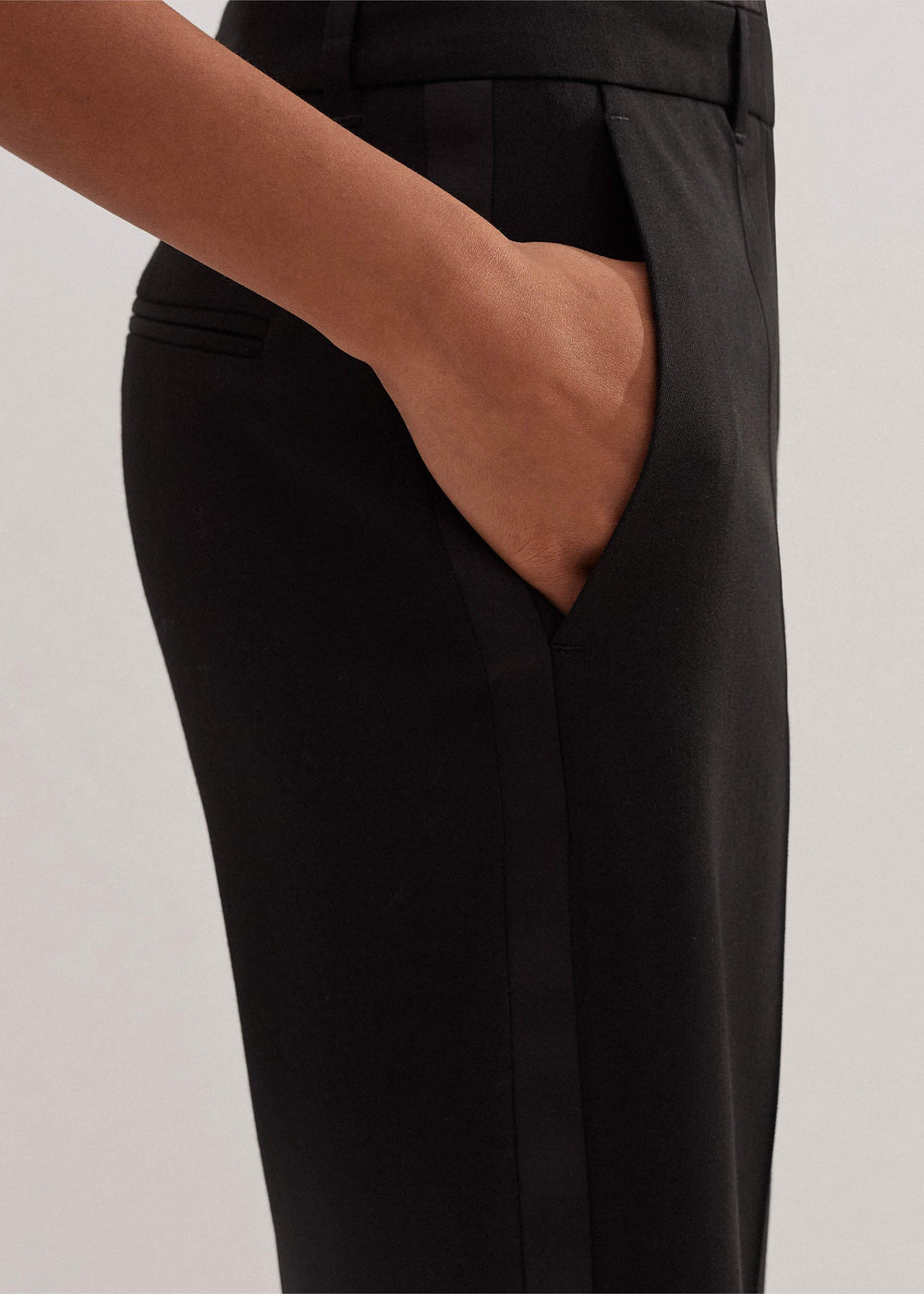 Black Slim Crop Forever Tux Pant | Woven Pants