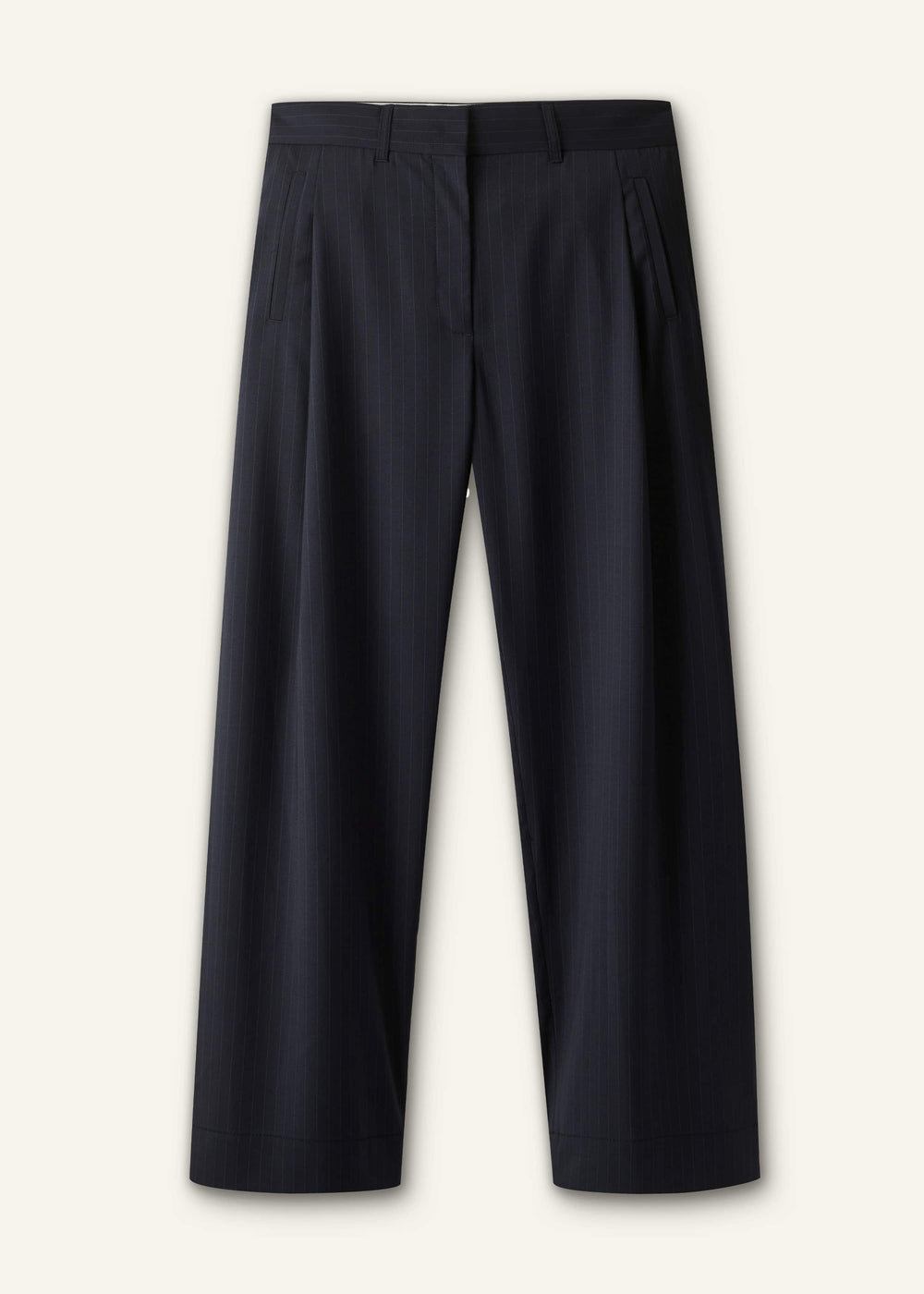 Navy Pinstripe Clever Pant