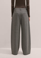 Ivory Houndstooth Extreme Tapered Pant