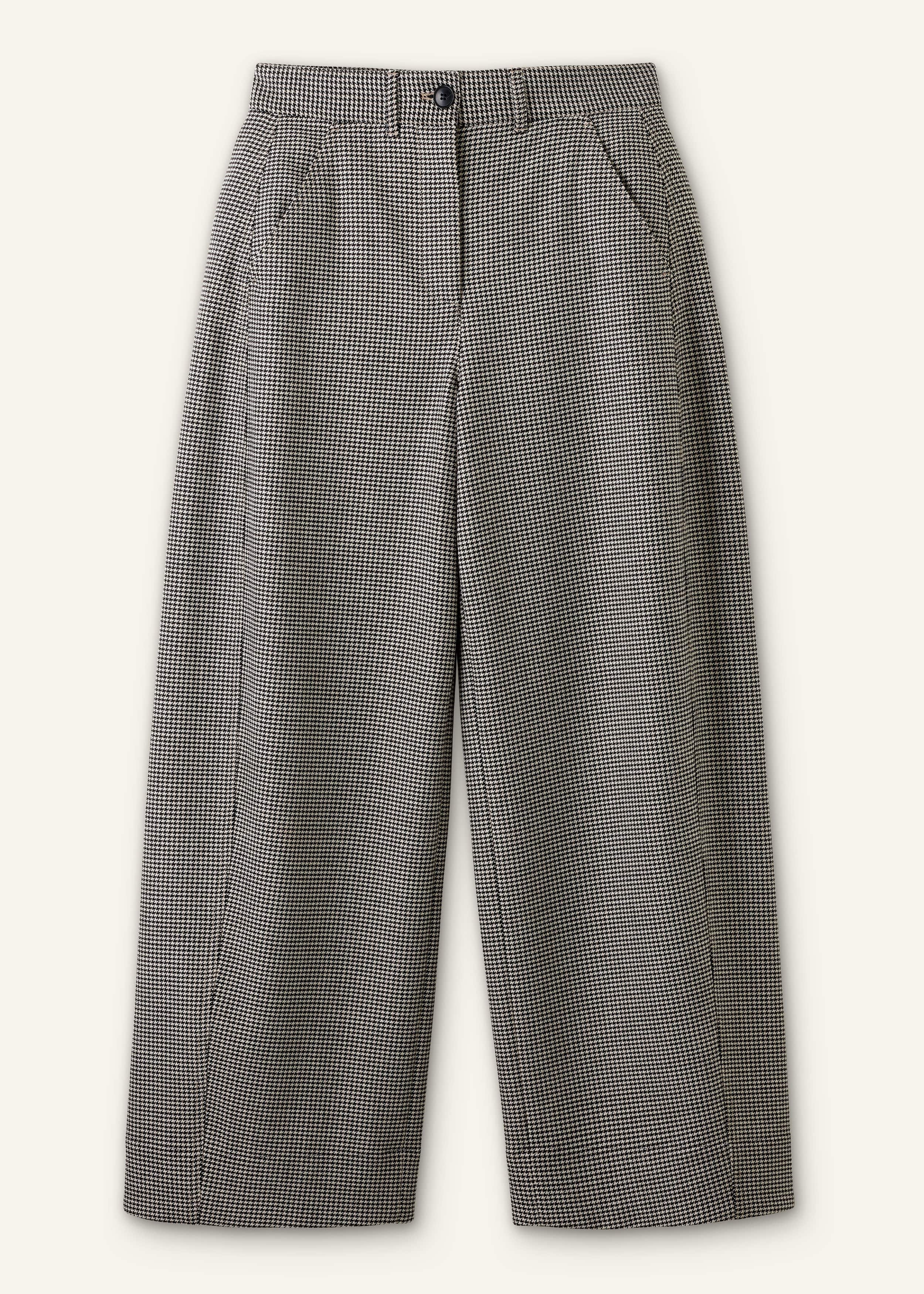 Ivory Houndstooth Extreme Tapered Pant