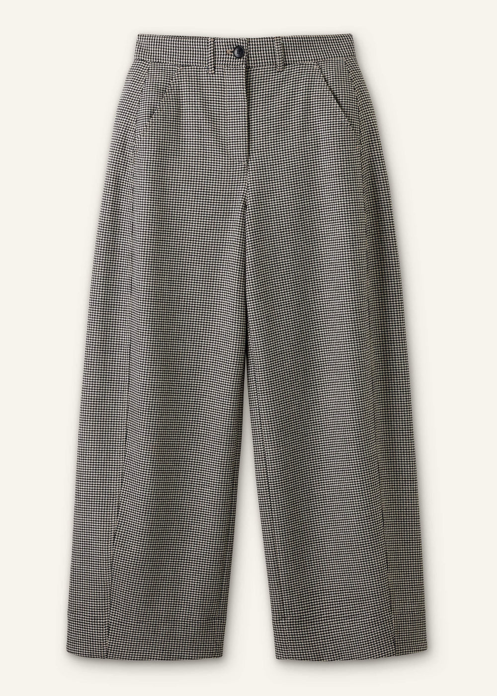 Ivory Houndstooth Extreme Tapered Pant