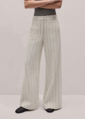 Ivory Striped Leg Elongator Pant