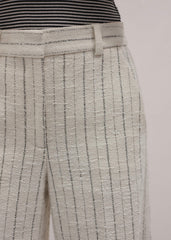 Ivory Striped Leg Elongator Pant