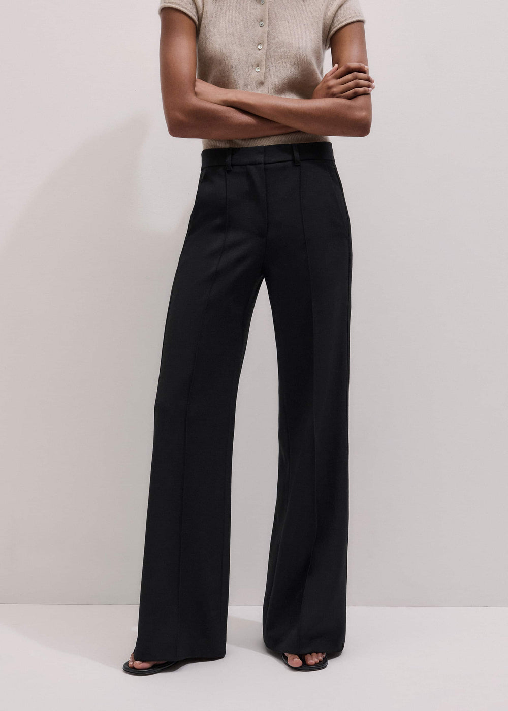 Black Tailored Leg Elongator Pant