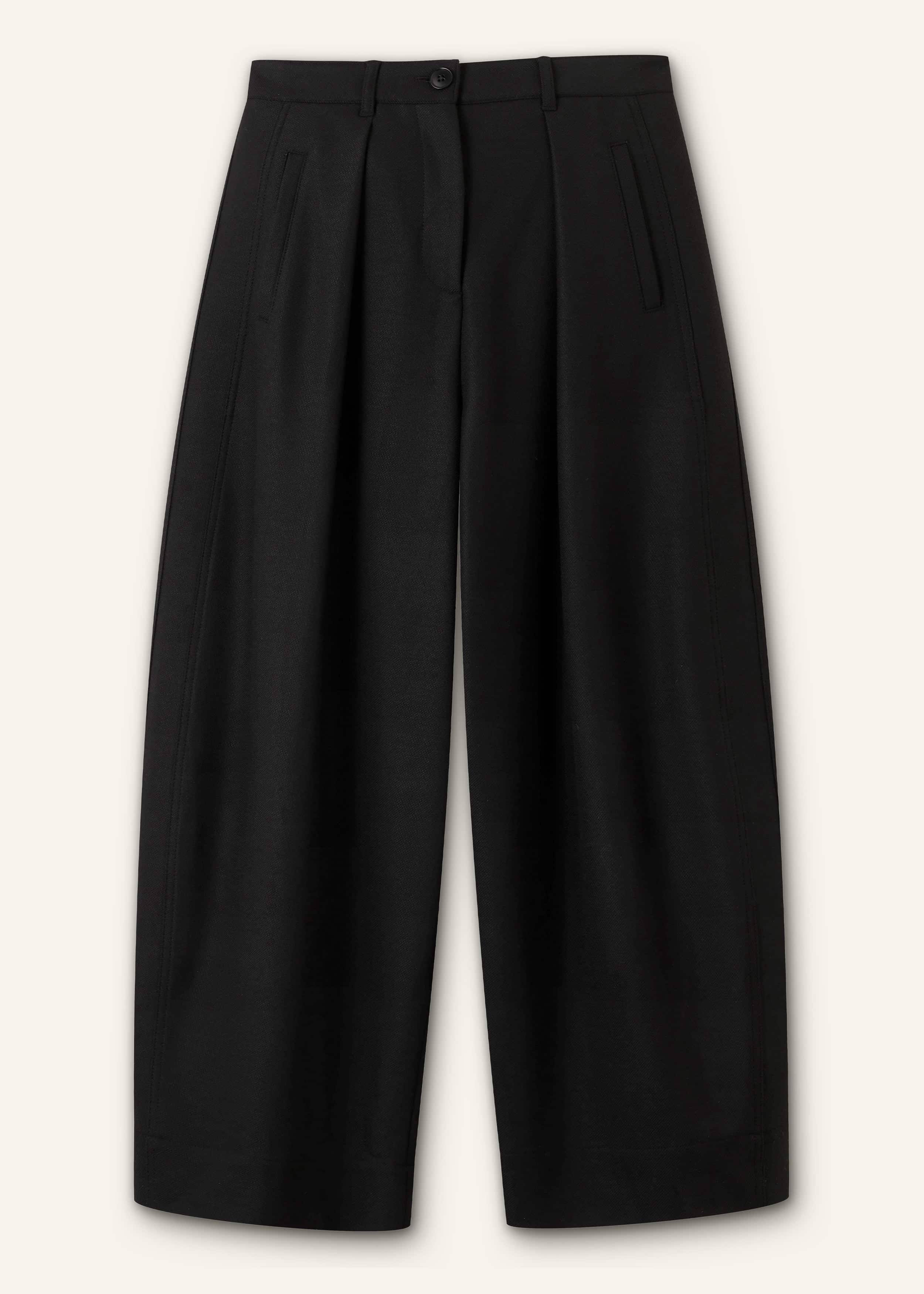 Black Barrel Leg Pant