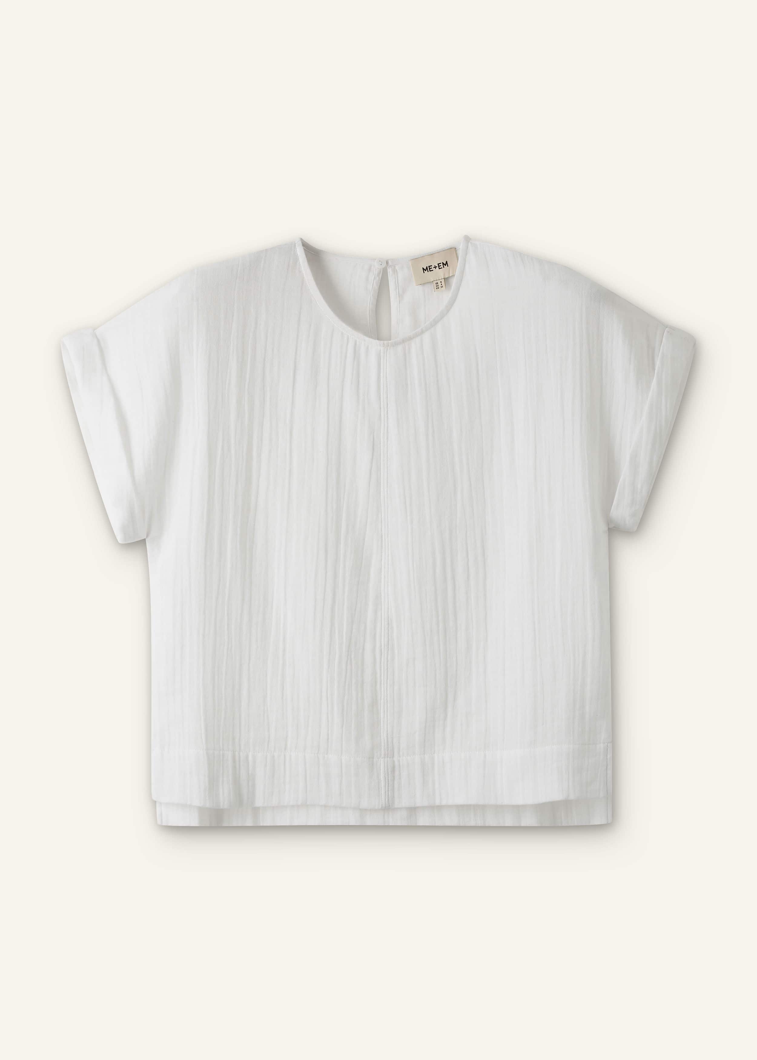 White Cheesecloth T-Shirt