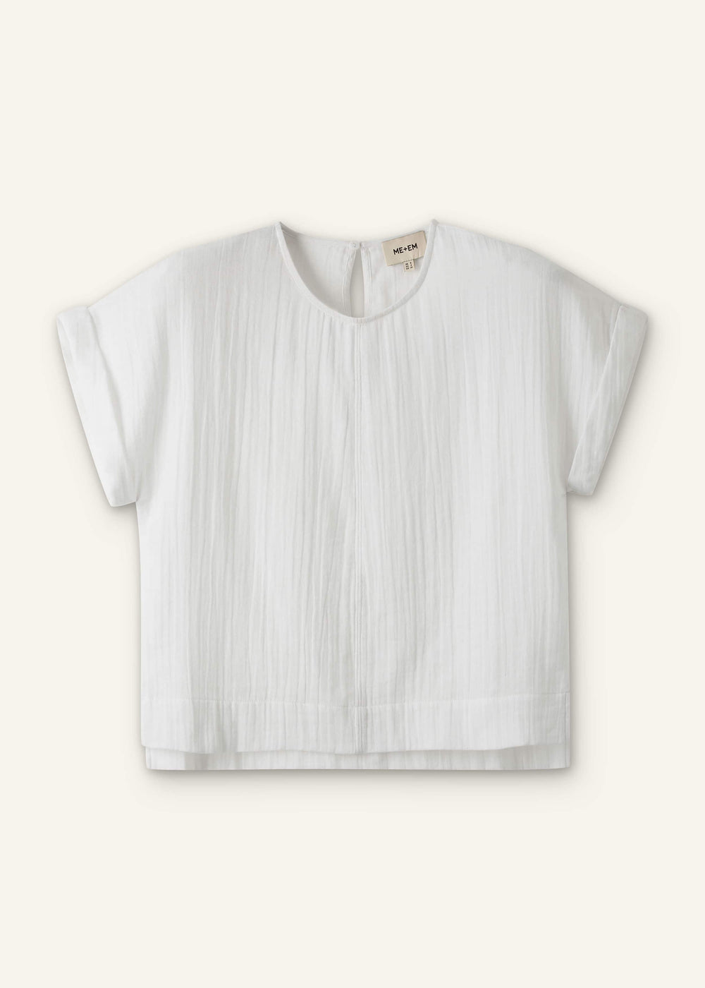 White Cheesecloth T-Shirt