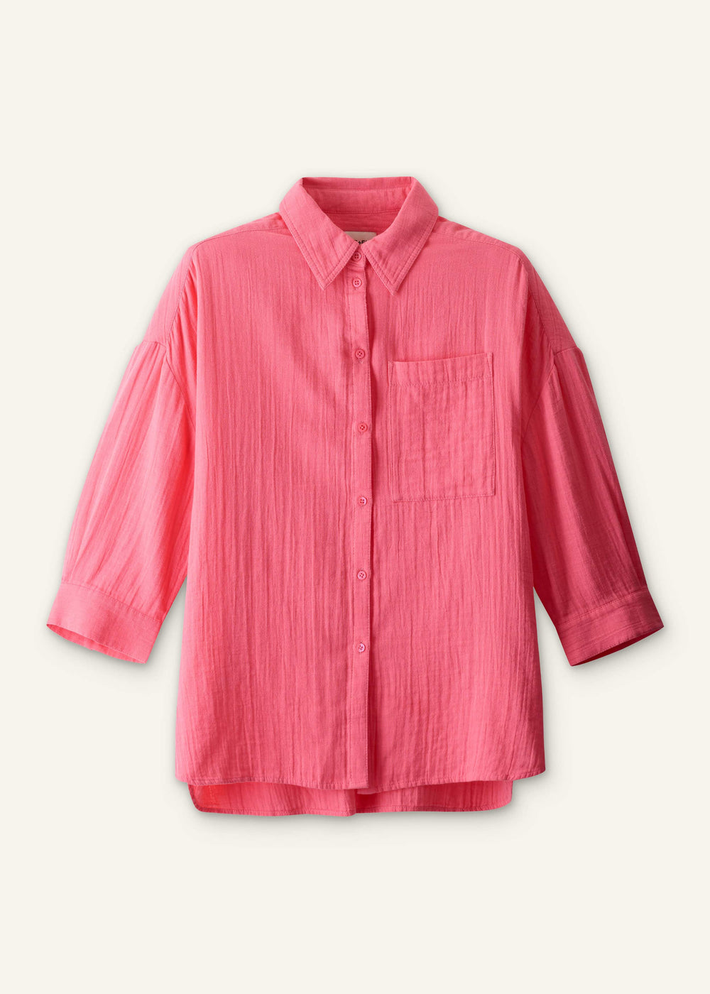 Pink Cheesecloth Relaxed Shirt