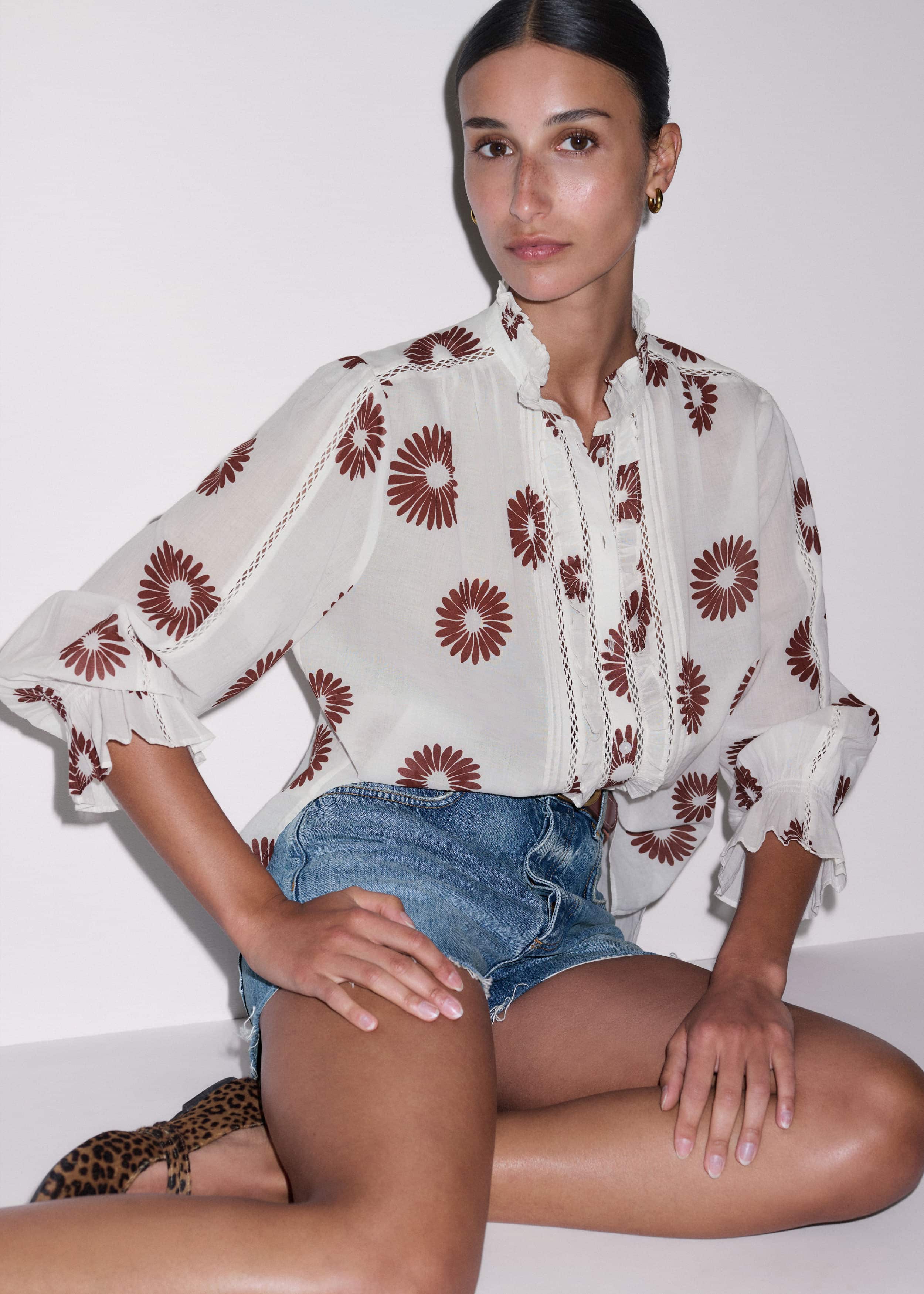 Cream Summer Swing Blouse