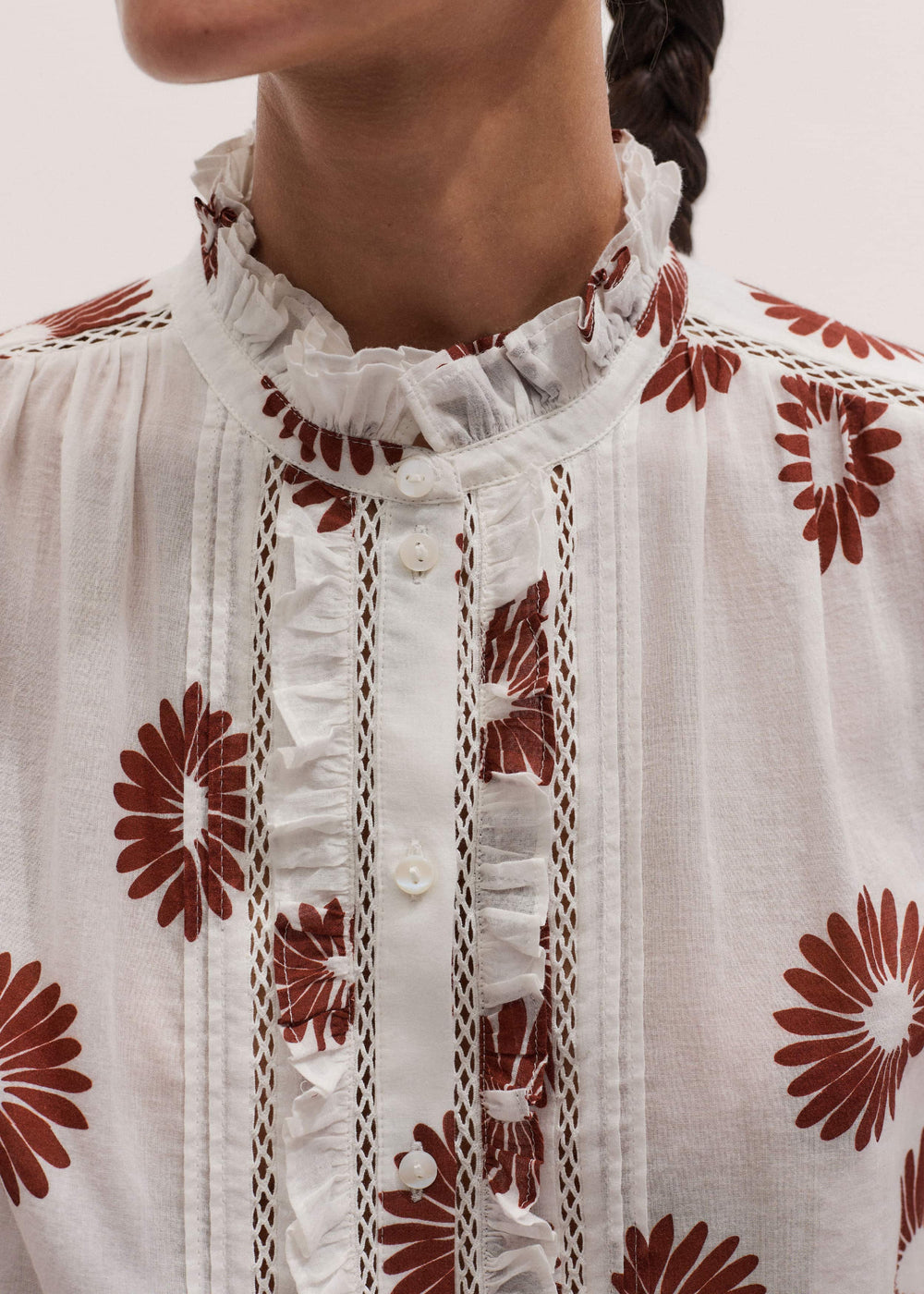 Cream Summer Swing Blouse