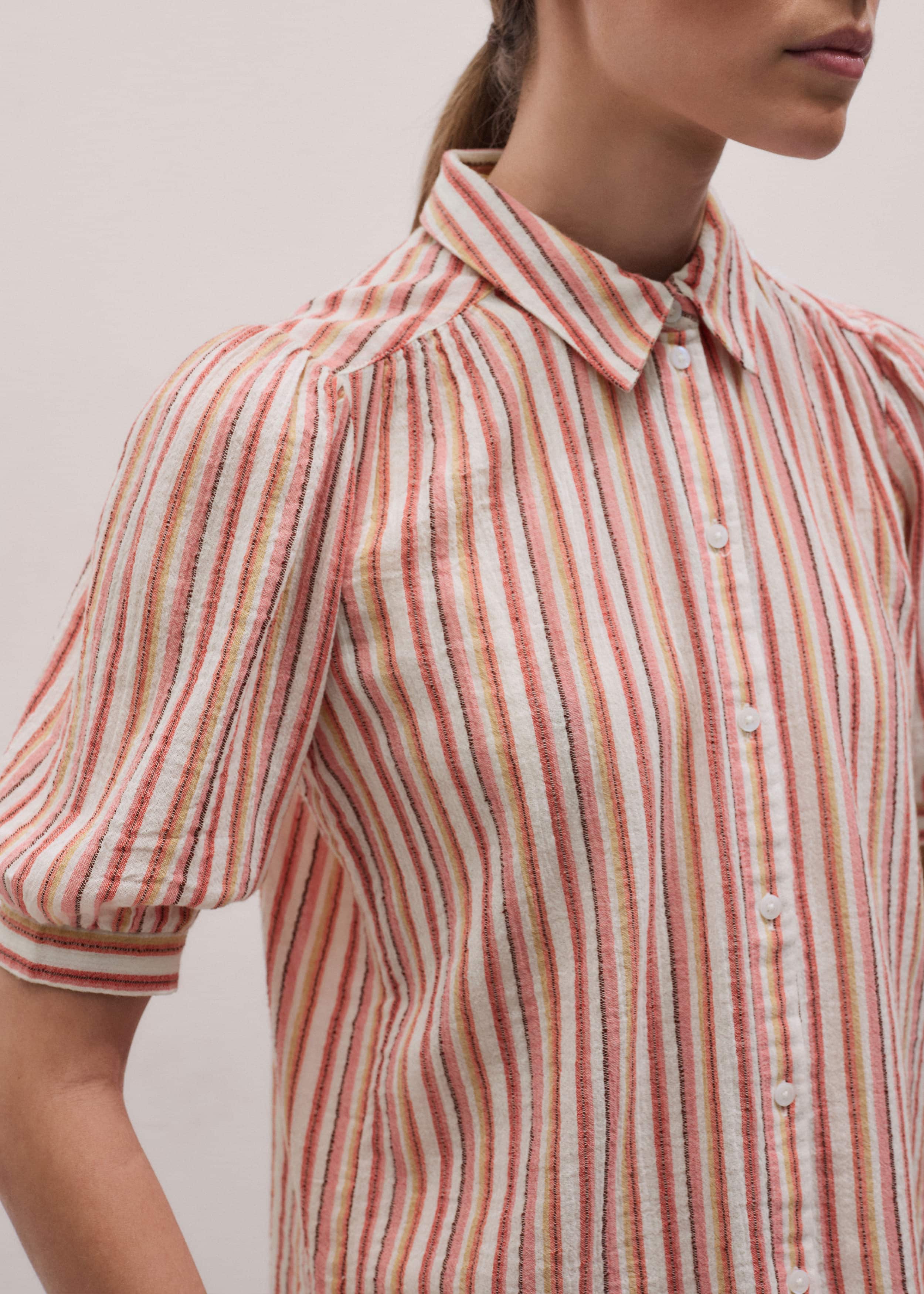 Pink Stripe Summer Blouse