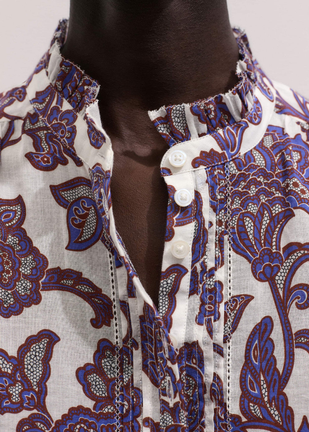 Cream Floral Print Blouse