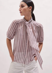 Pink Soft Stripe Blouse