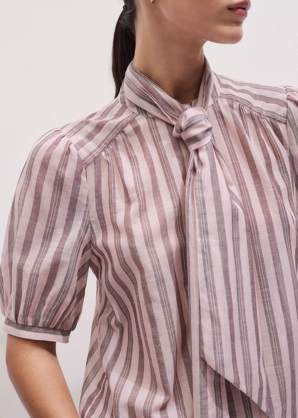 Pink Soft Stripe Blouse