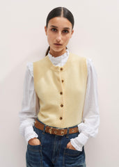 White Cotton + Lace Trim Blouse