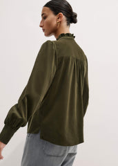 Olive Green Winter Blouse