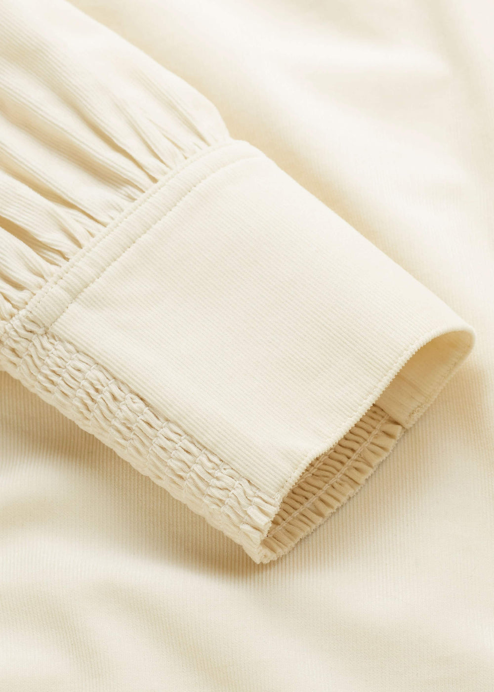 Cream Super Soft Micro Cord Blouse