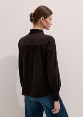 Brown Super Soft Micro Cord Blouse