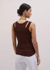 Cinnamon Brown 2-In-1 Vest