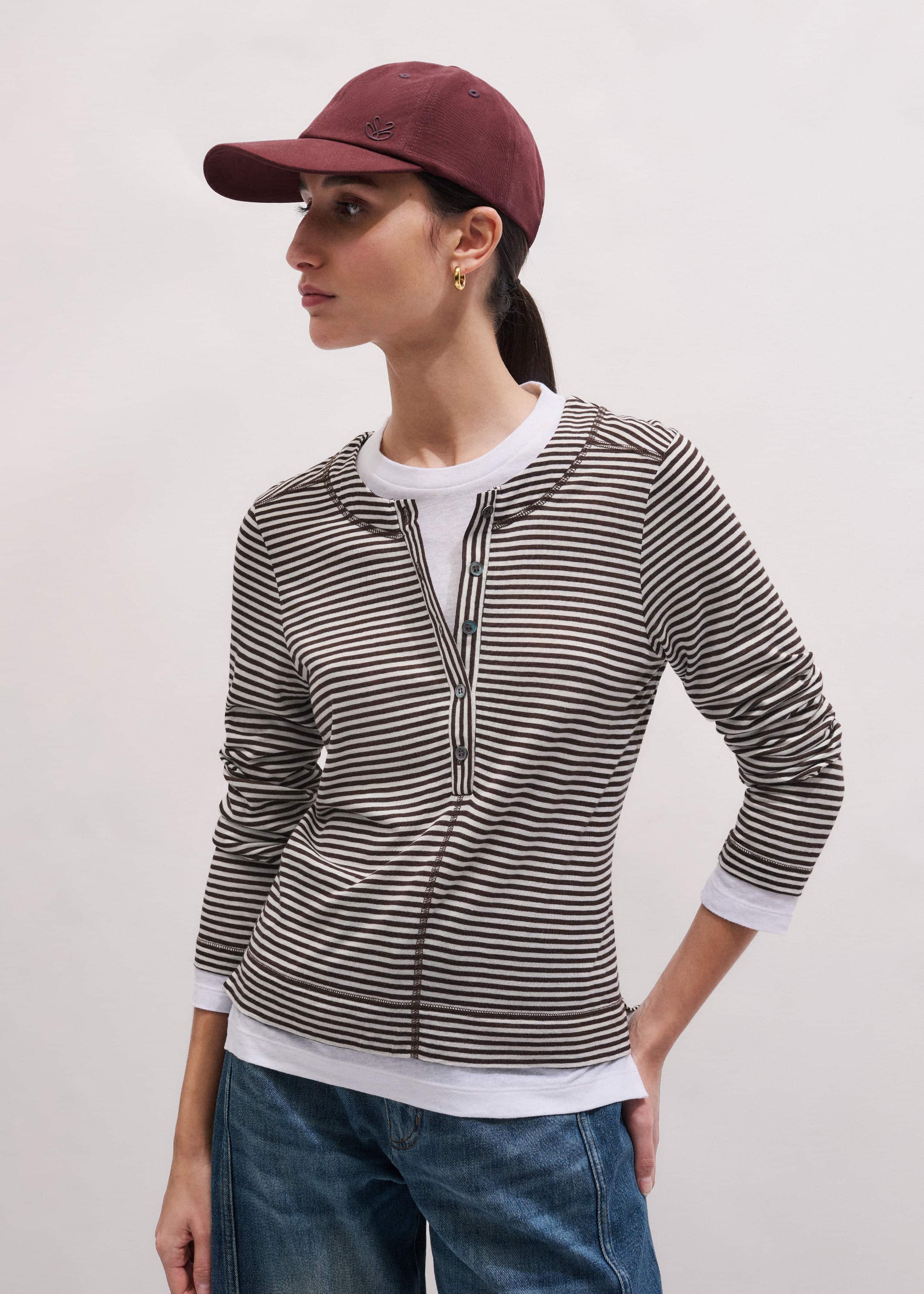 Brown Double Layer Top
