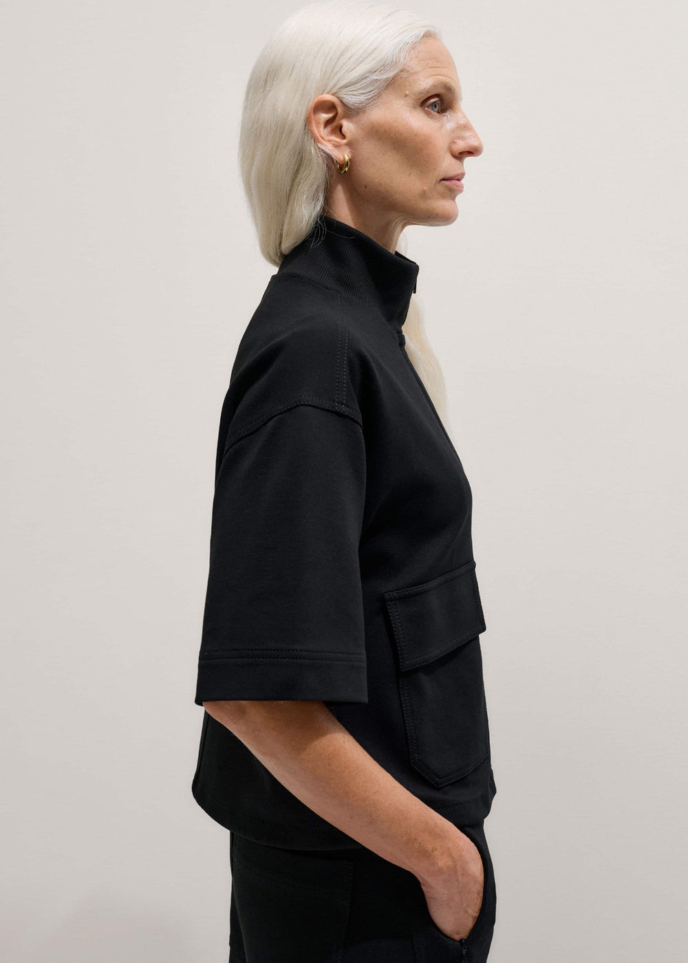 Black Luxe Travel Tailoring Layering Jacket