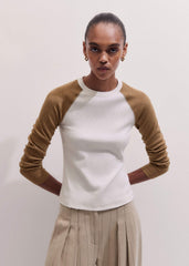 Cream Ultimate Slim Baseball Top