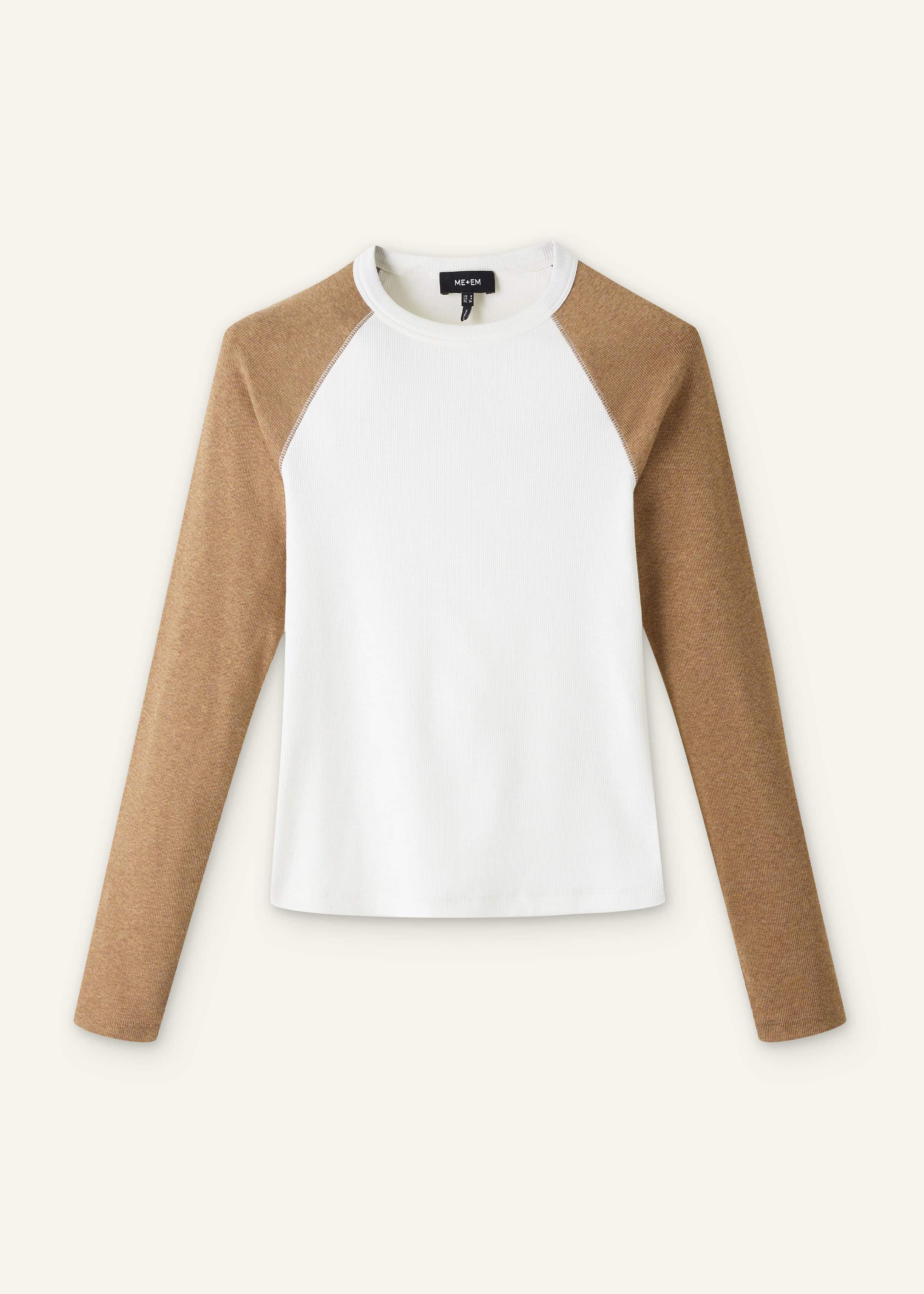 Cream Ultimate Slim Baseball Top