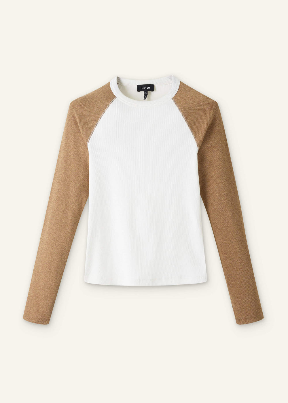 Cream Ultimate Slim Baseball Top