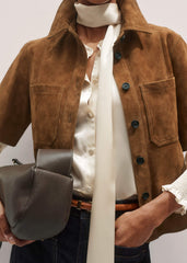 Brown Paneled Shirt