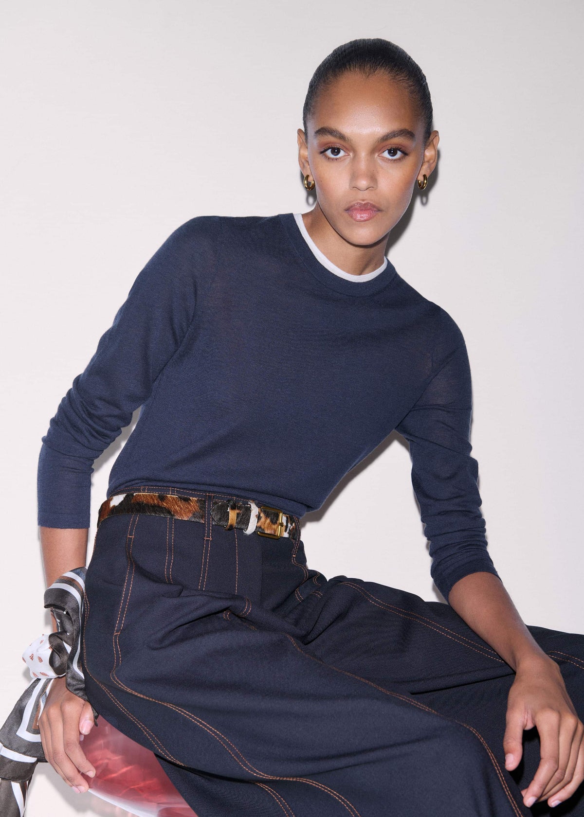 Navy Barely There Sweater