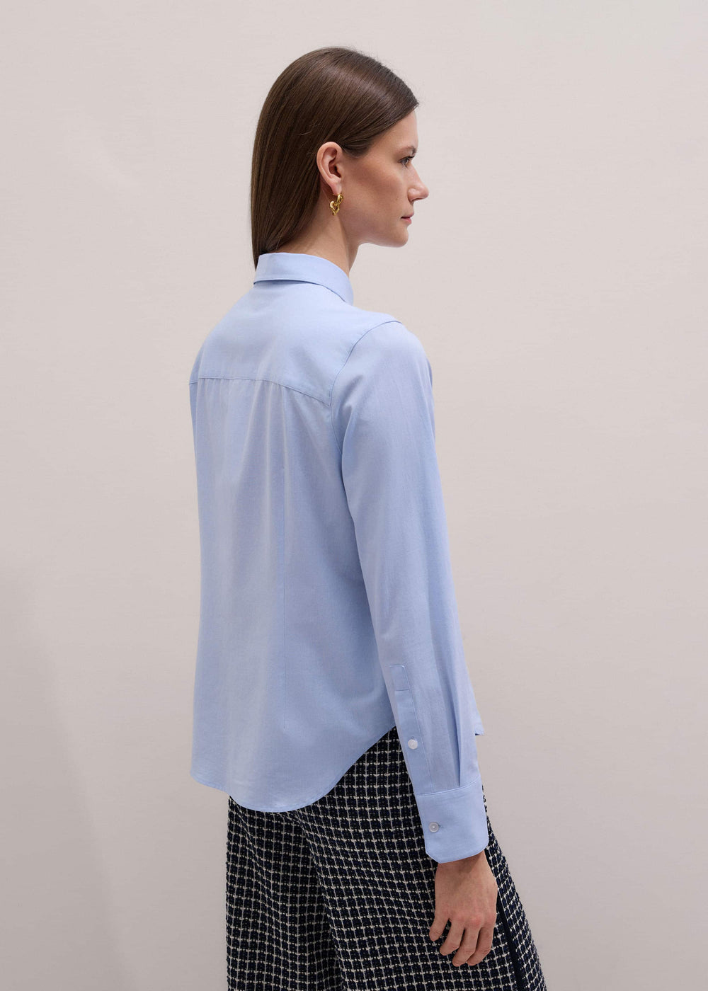 Blue Travel Layering Shirt