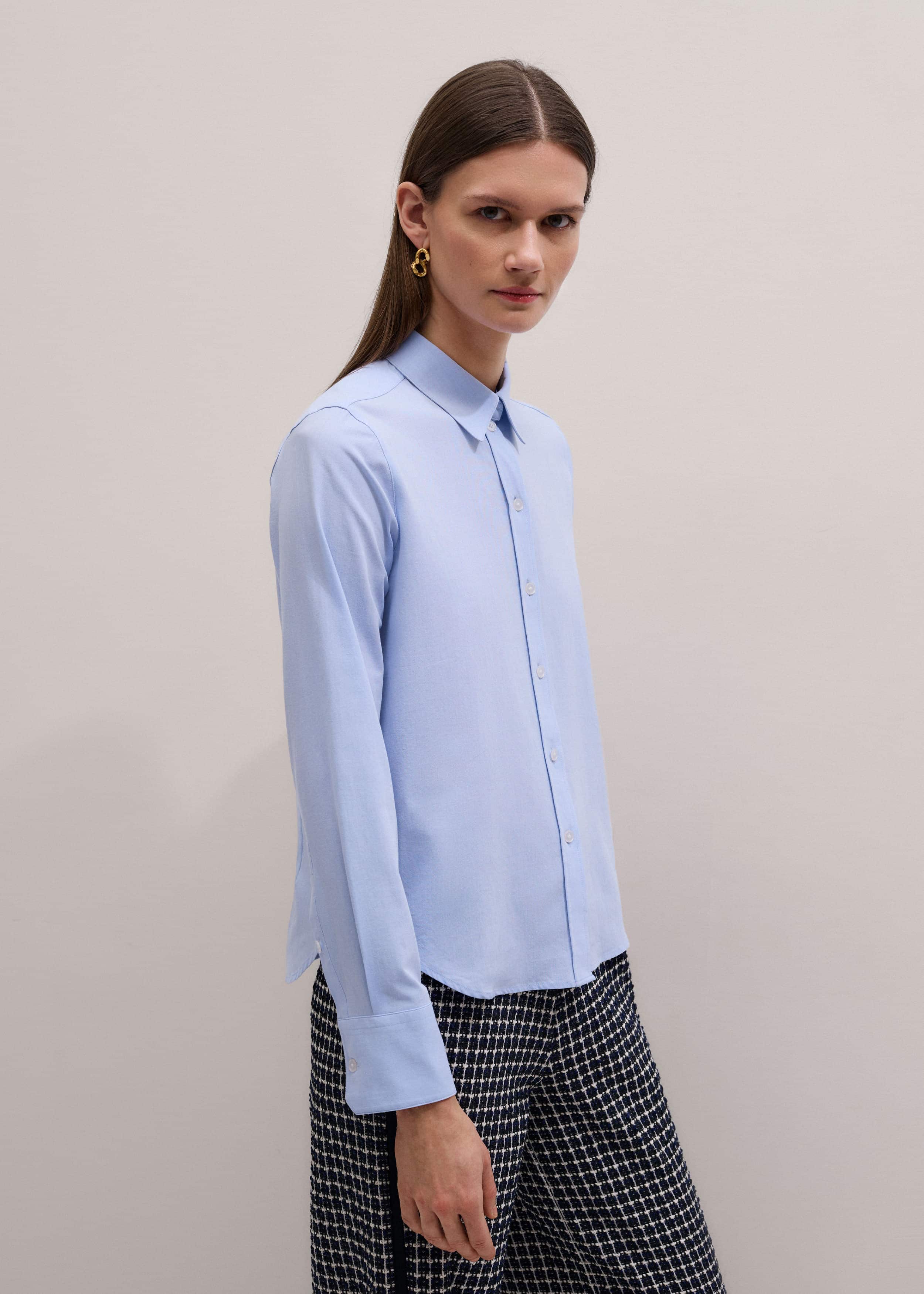 Blue Travel Layering Shirt