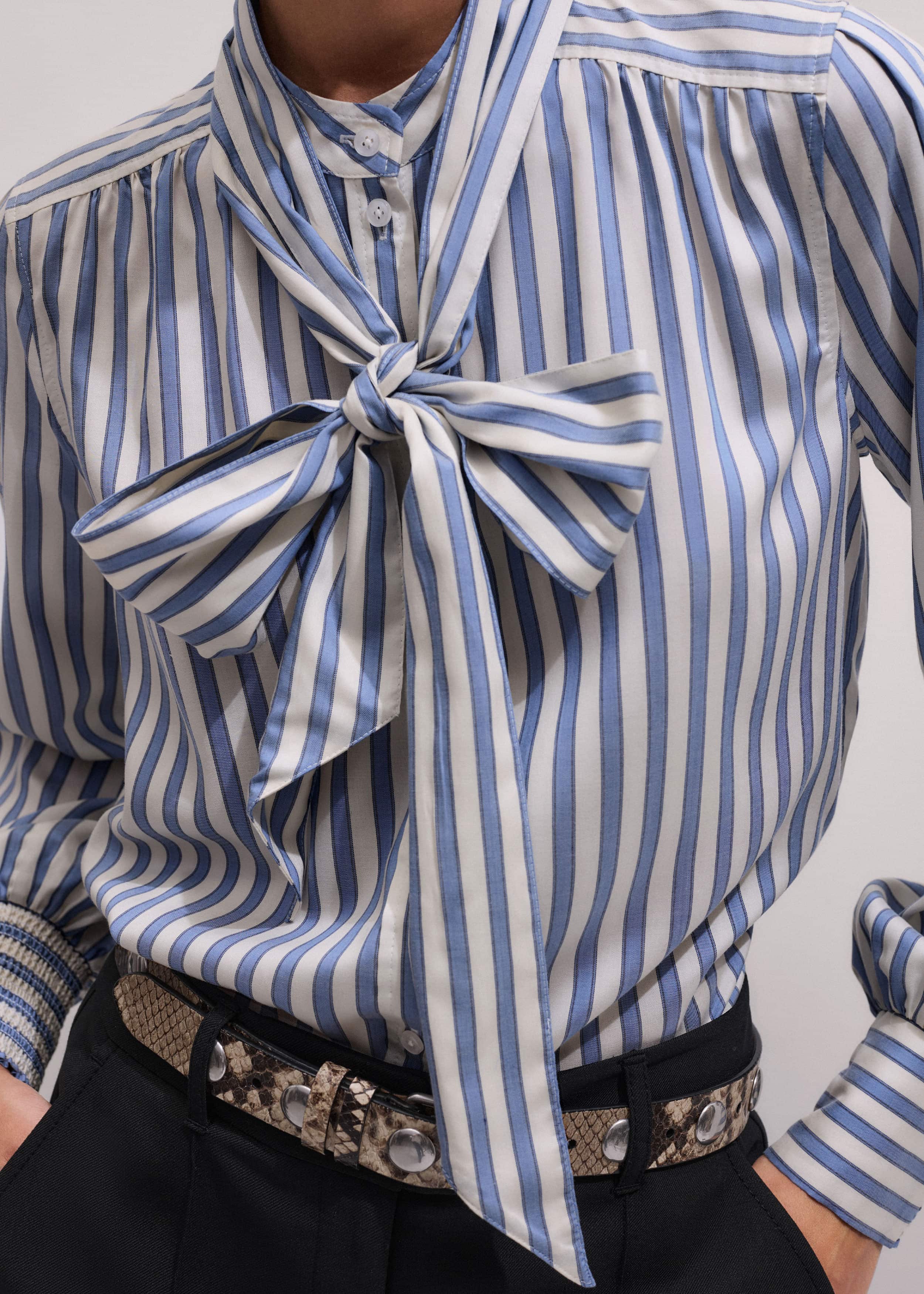 Blue Soft Stripe Shirt + Neck Tie