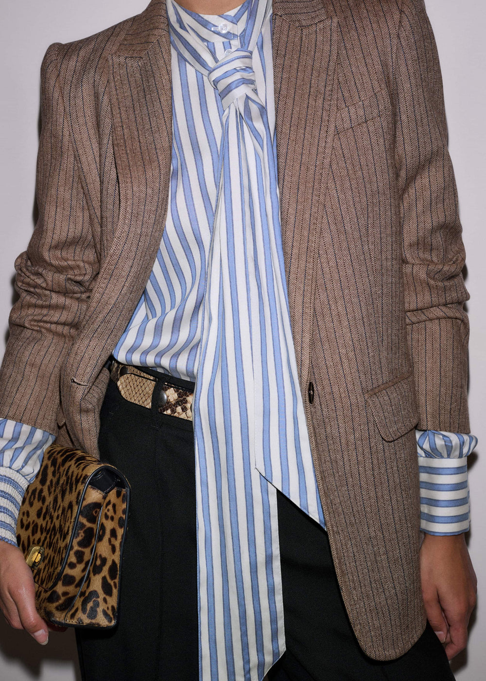 Blue Soft Stripe Shirt + Neck Tie