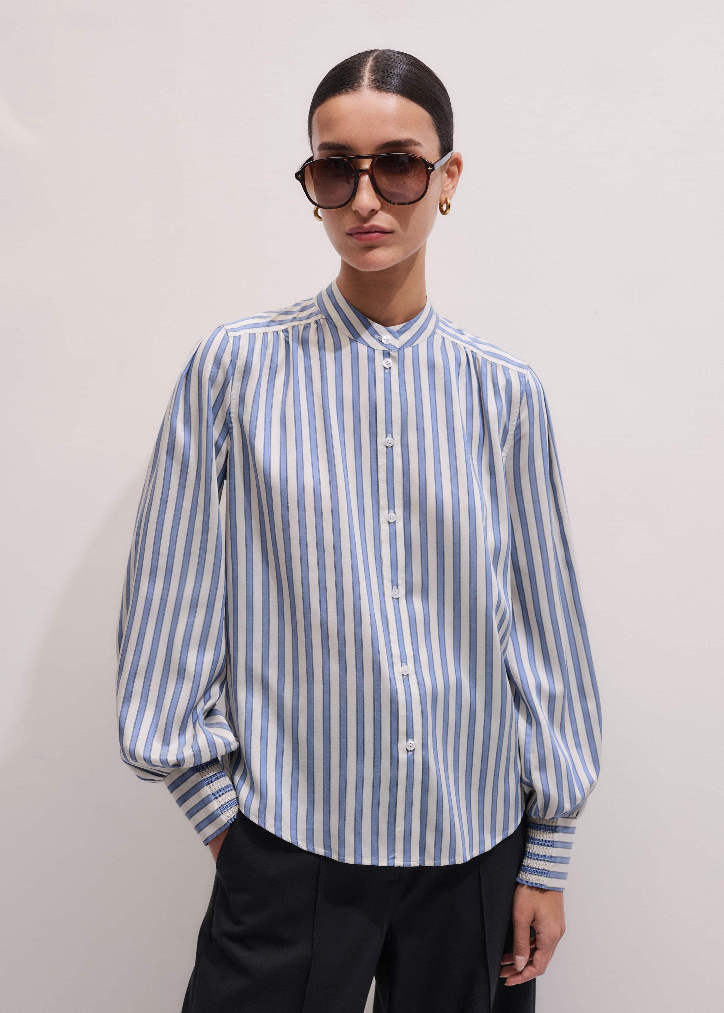 Blue Soft Stripe Shirt + Neck Tie