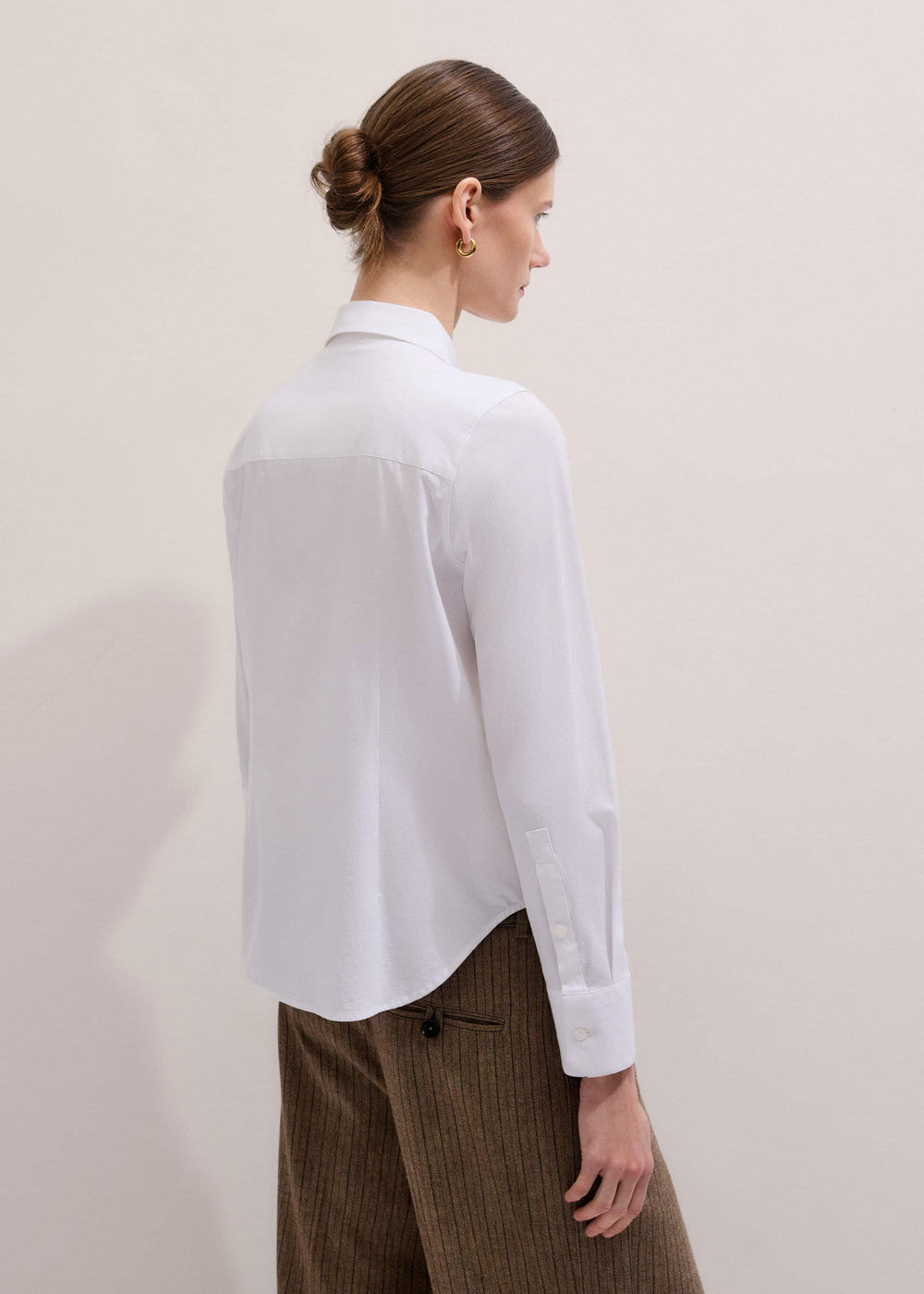 White Travel Layering Shirt