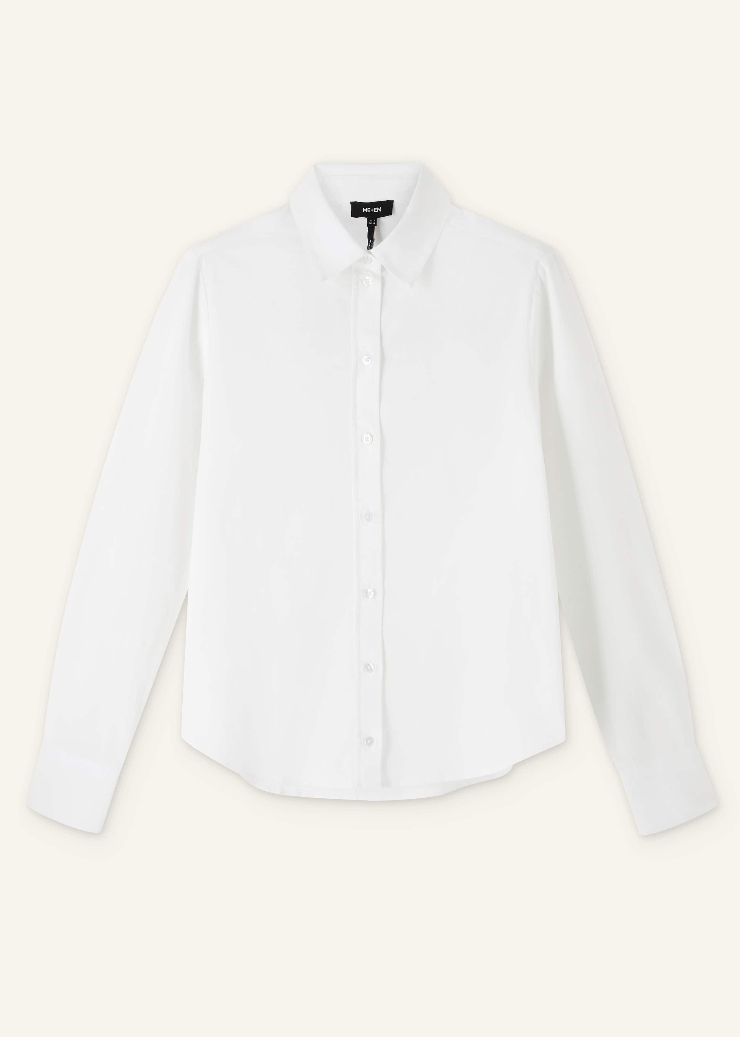 White Travel Layering Shirt
