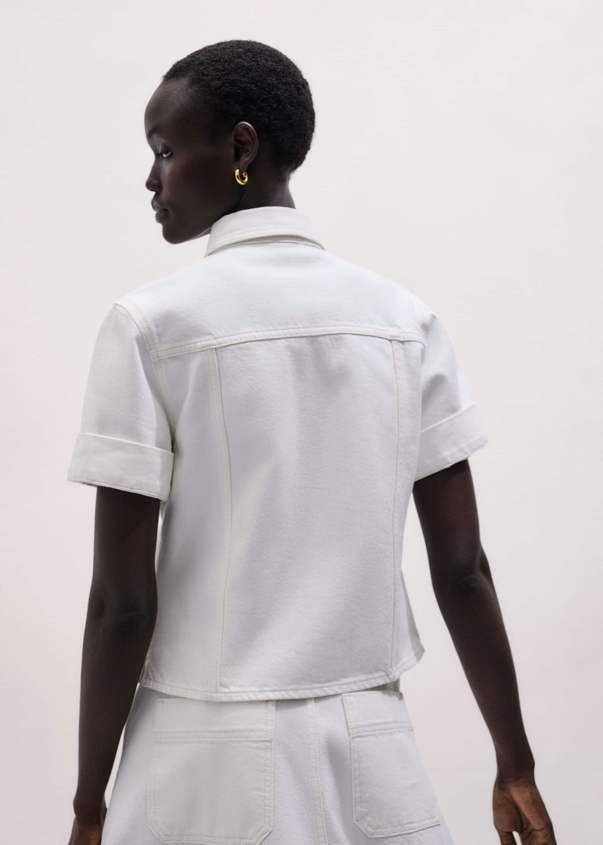 White Paneled Shirt