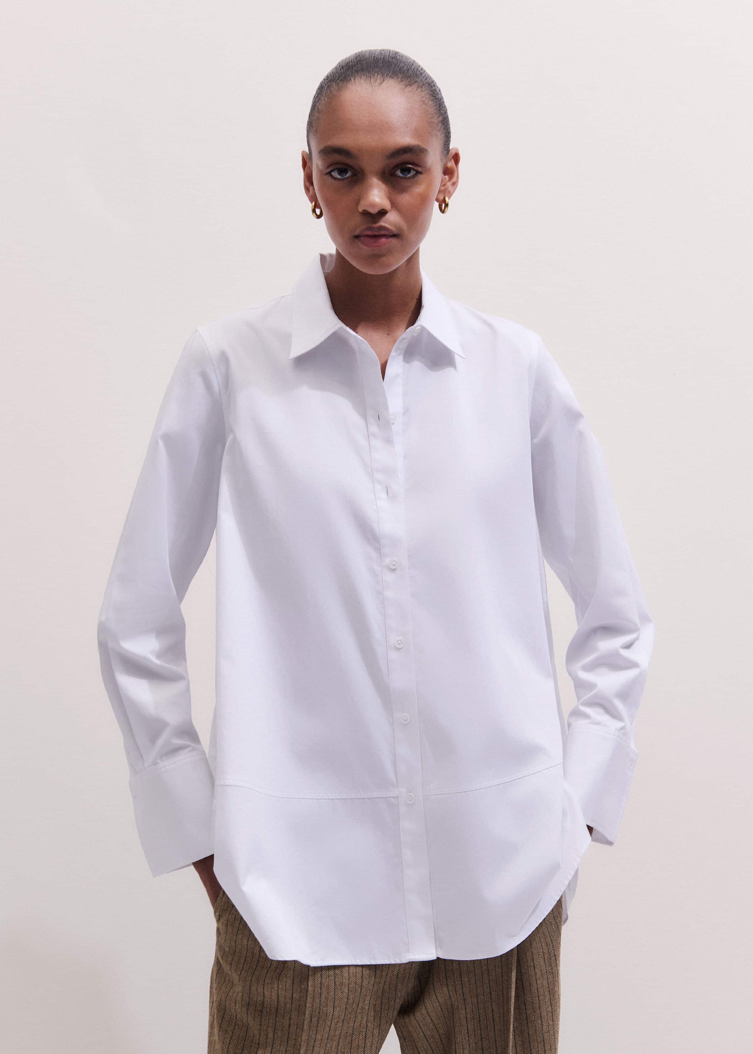 White Clever Oversized Shirt
