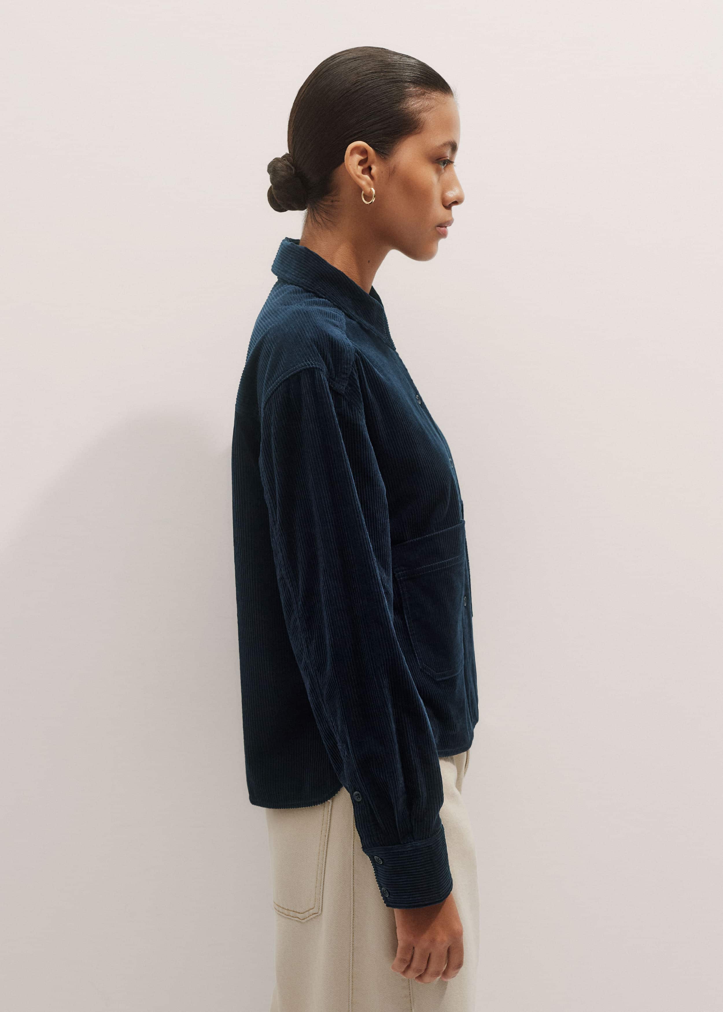 Navy Boxy Shacket