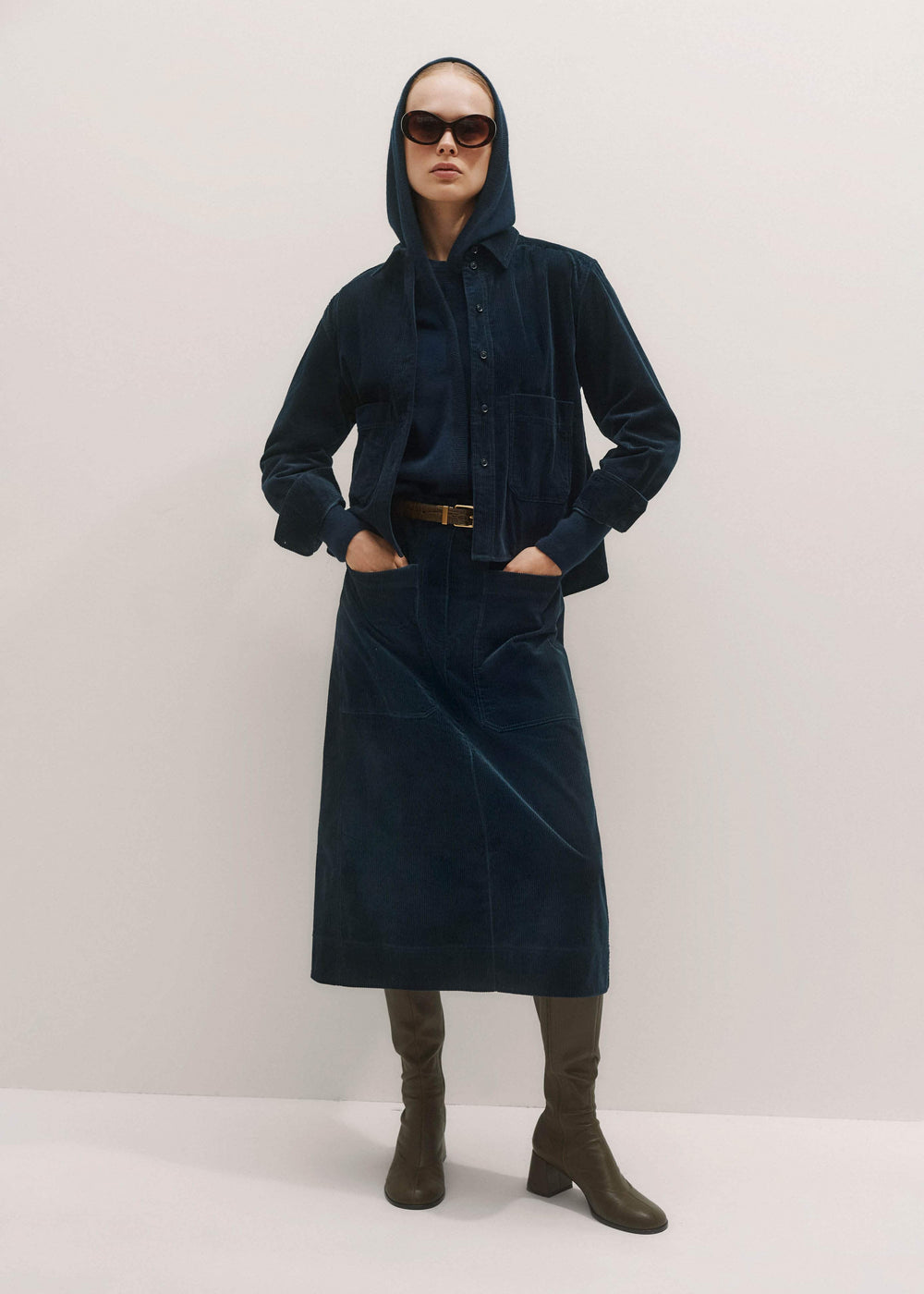Navy Boxy Shacket