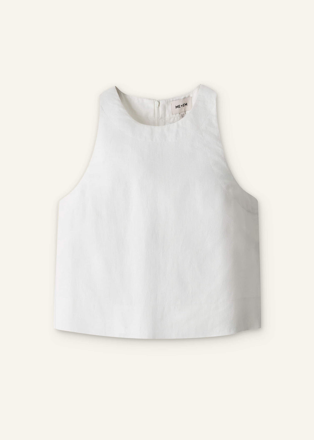 White Shell Crop Top