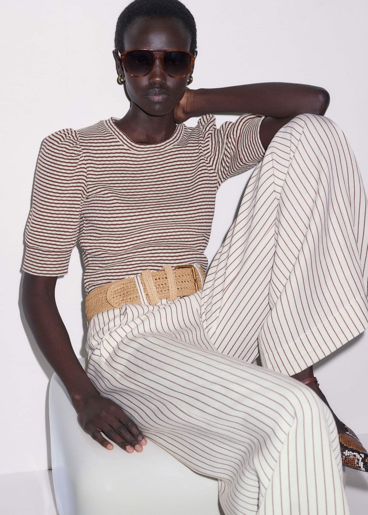 Cinnamon Brown Feminine Sleeve Tee
