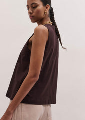 Brown Racerback Swing Top