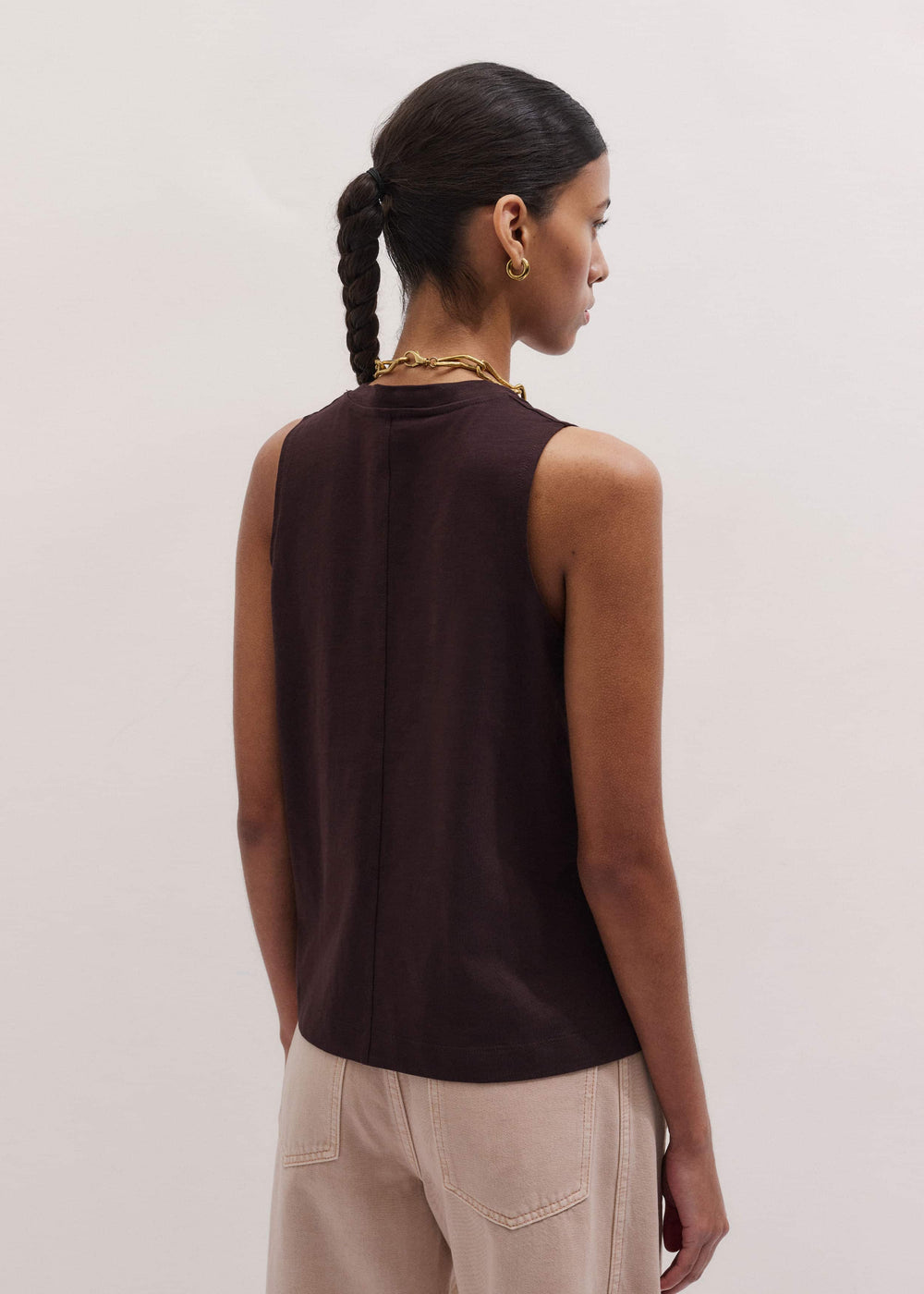 Brown Racerback Swing Top