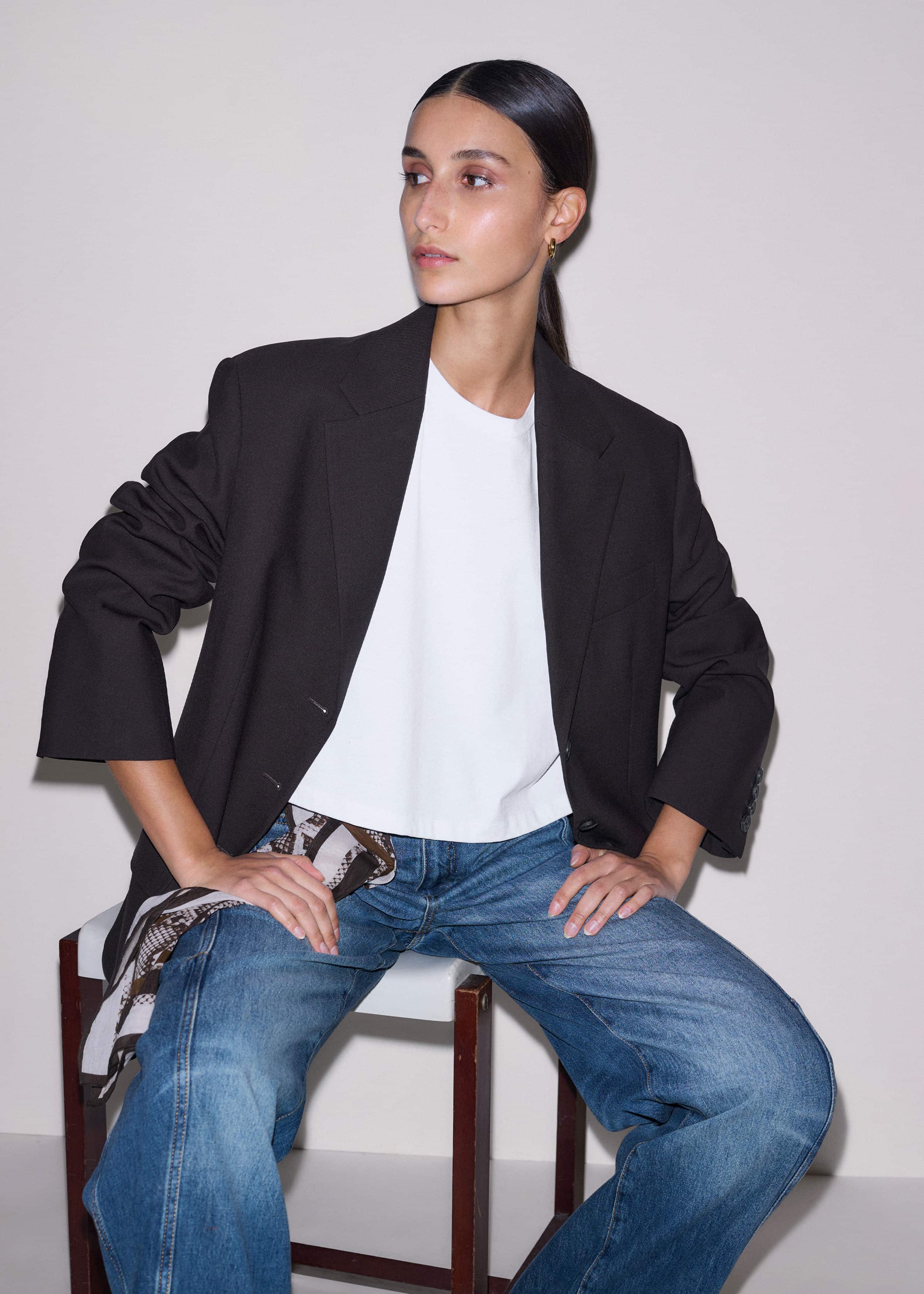 White Relaxed Cropped T-Shirt