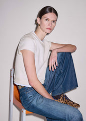 Oatmeal Double Layer Short Sleeve Sweatshirt