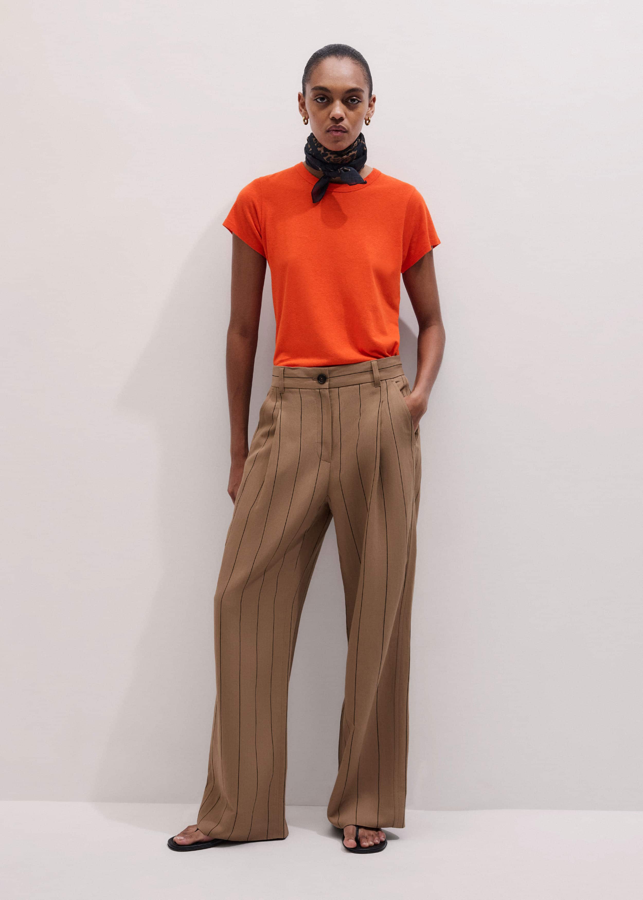 Orange Soft Washed Straight Tee