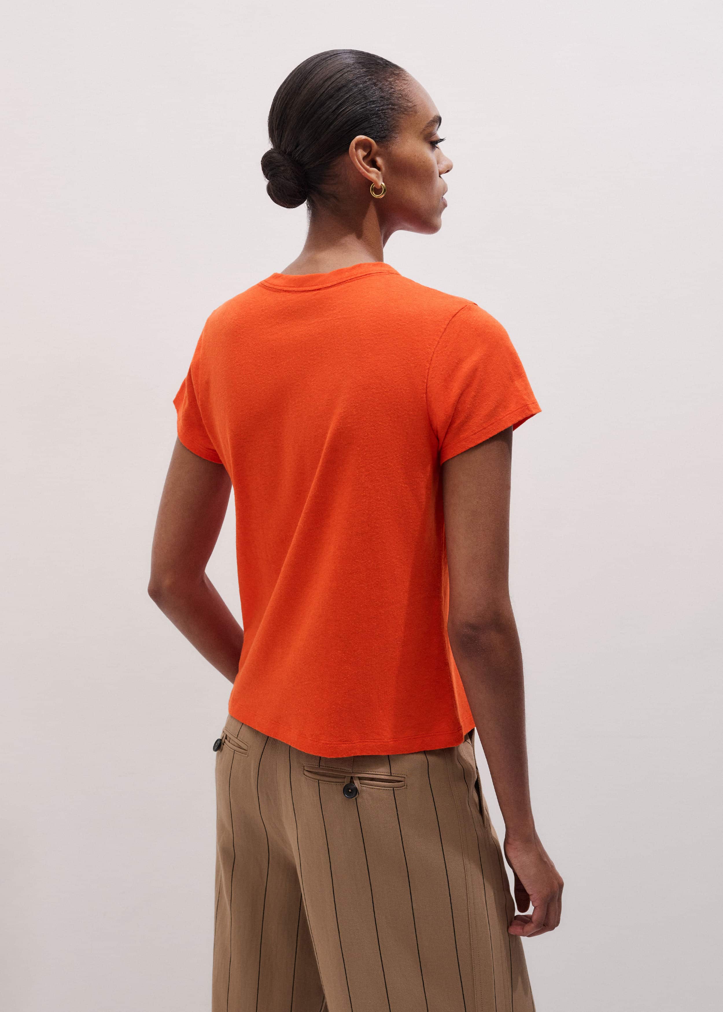 Orange Soft Washed Straight Tee